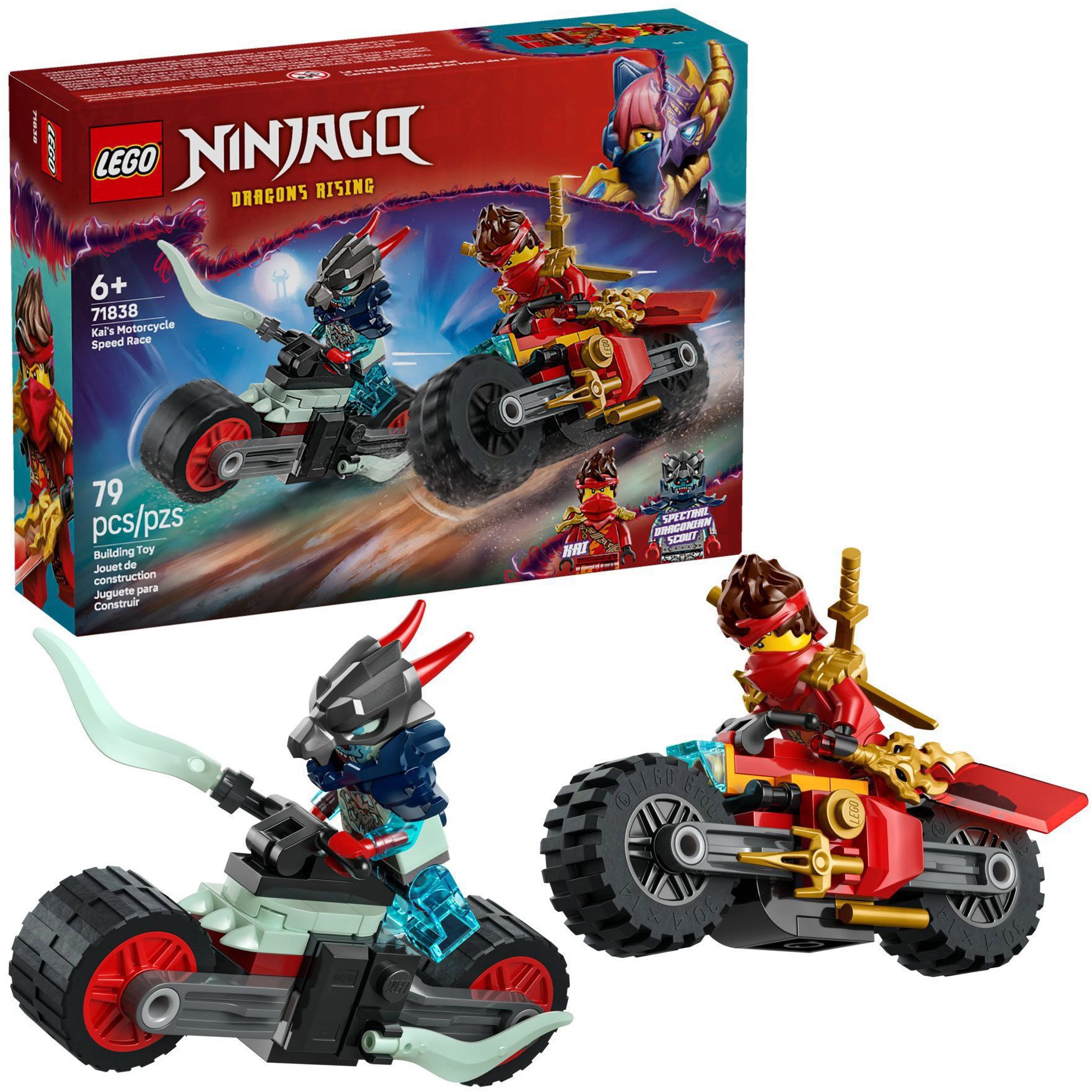 LEGO stavebnice LEGO® NINJAGO® 71838 Kai a závody na motorkách
