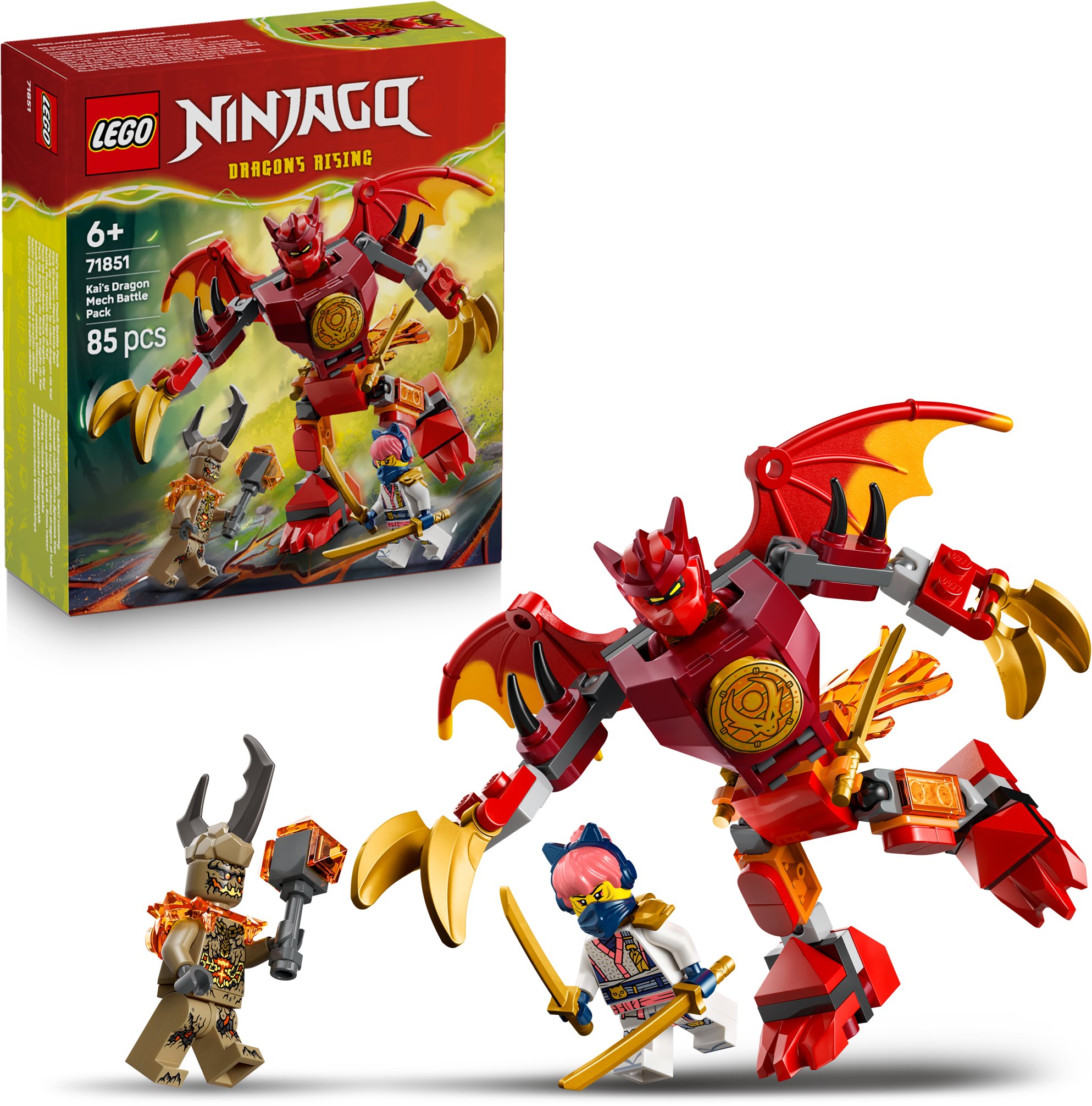 LEGO stavebnice LEGO® NINJAGO® 71851 Kaiův bojový balíček s dračím oblekem