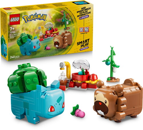 LEGO® Pokémon™ 72155 SMART Play™: Bobulová párty s Bulbasaurem a Bidoofem - LEGO Set - Main image