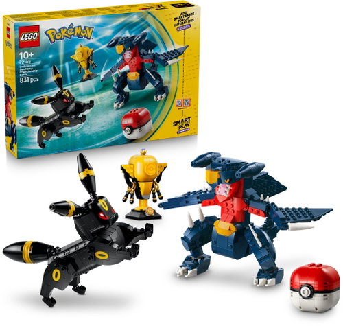 LEGO® Pokémon™ 72165 SMART Play™: Mistrovský souboj – Umbreon vs. Garchomp - LEGO Set - Main image