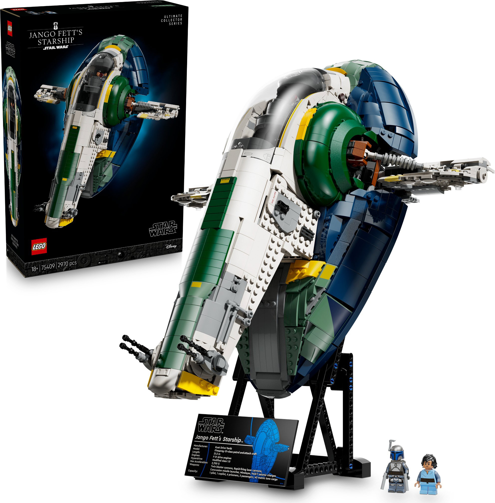 LEGO stavebnice LEGO® Star Wars™ 75409 Jango Fett a jeho vesmírná loď třídy Firespray