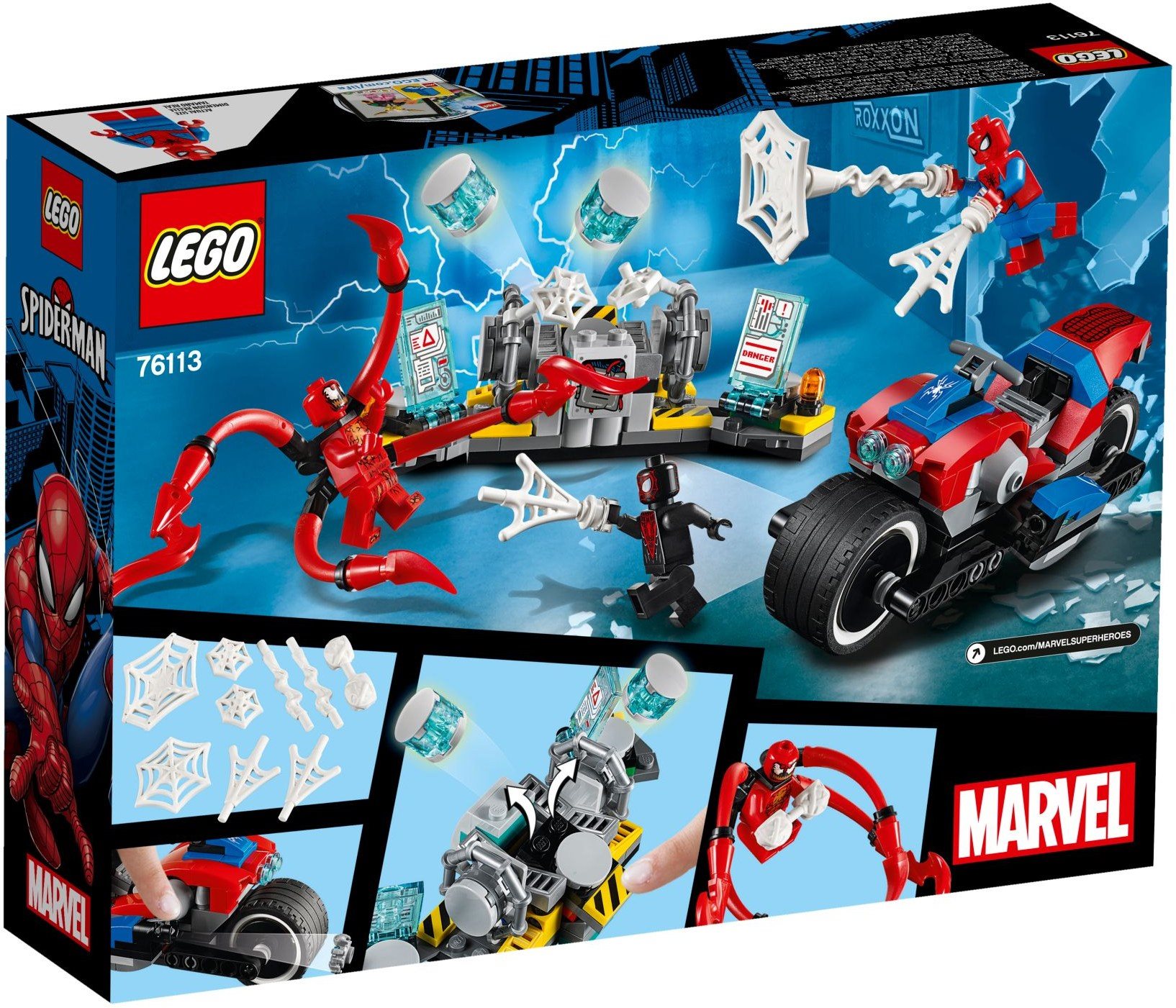 Lego store spiderman motorbike