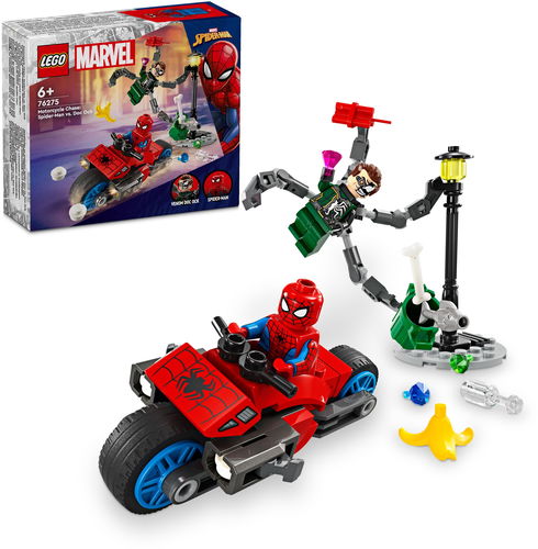 LEGO® Marvel 76275 Motorrad-Verfolgungsjagd: Spider-Man vs. Doc Ock - LEGO-Bausatz - Hauptbild