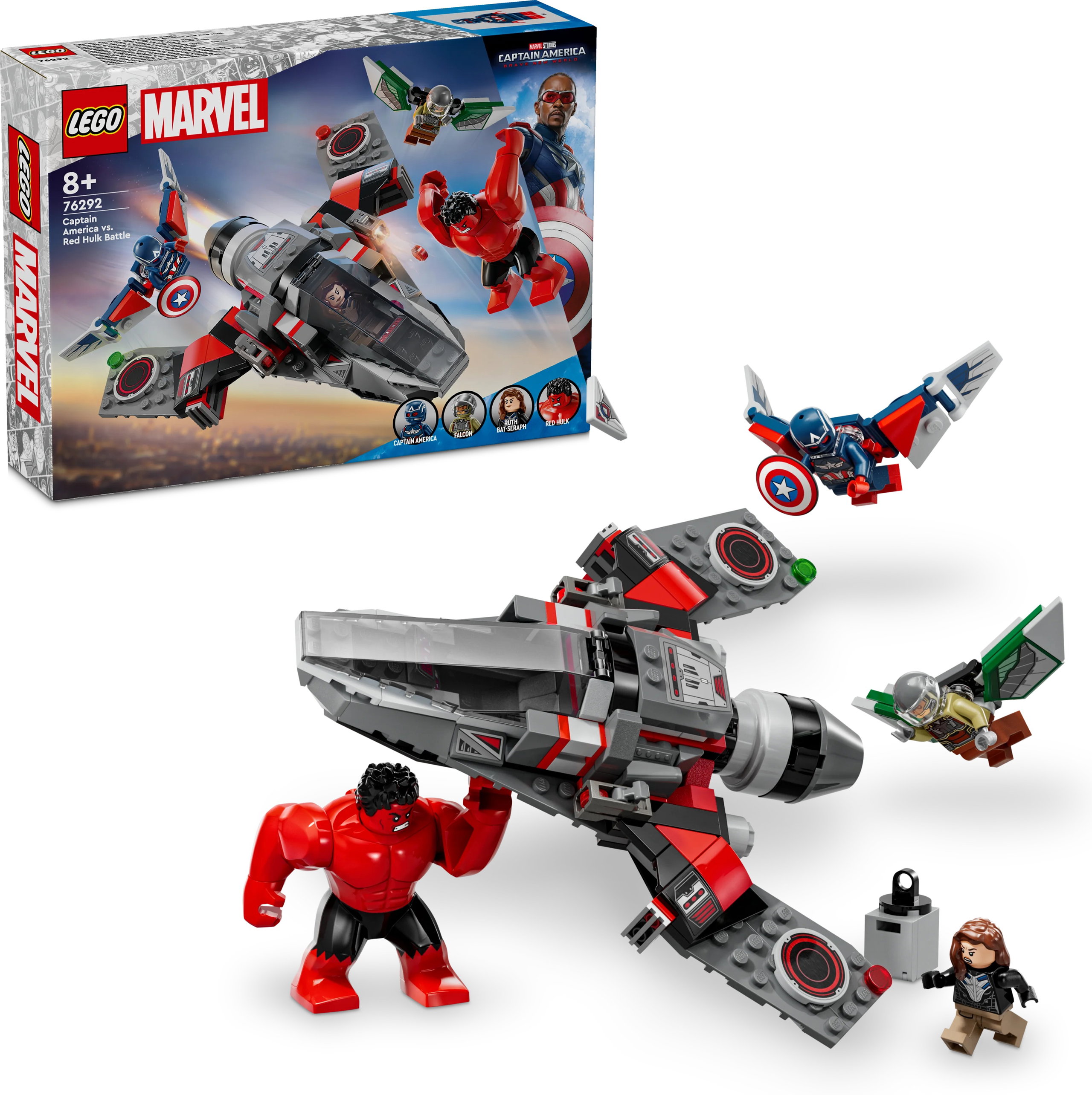 LEGO® Marvel 76292 Amerika Kapitány vs. Vörös Hulk csata