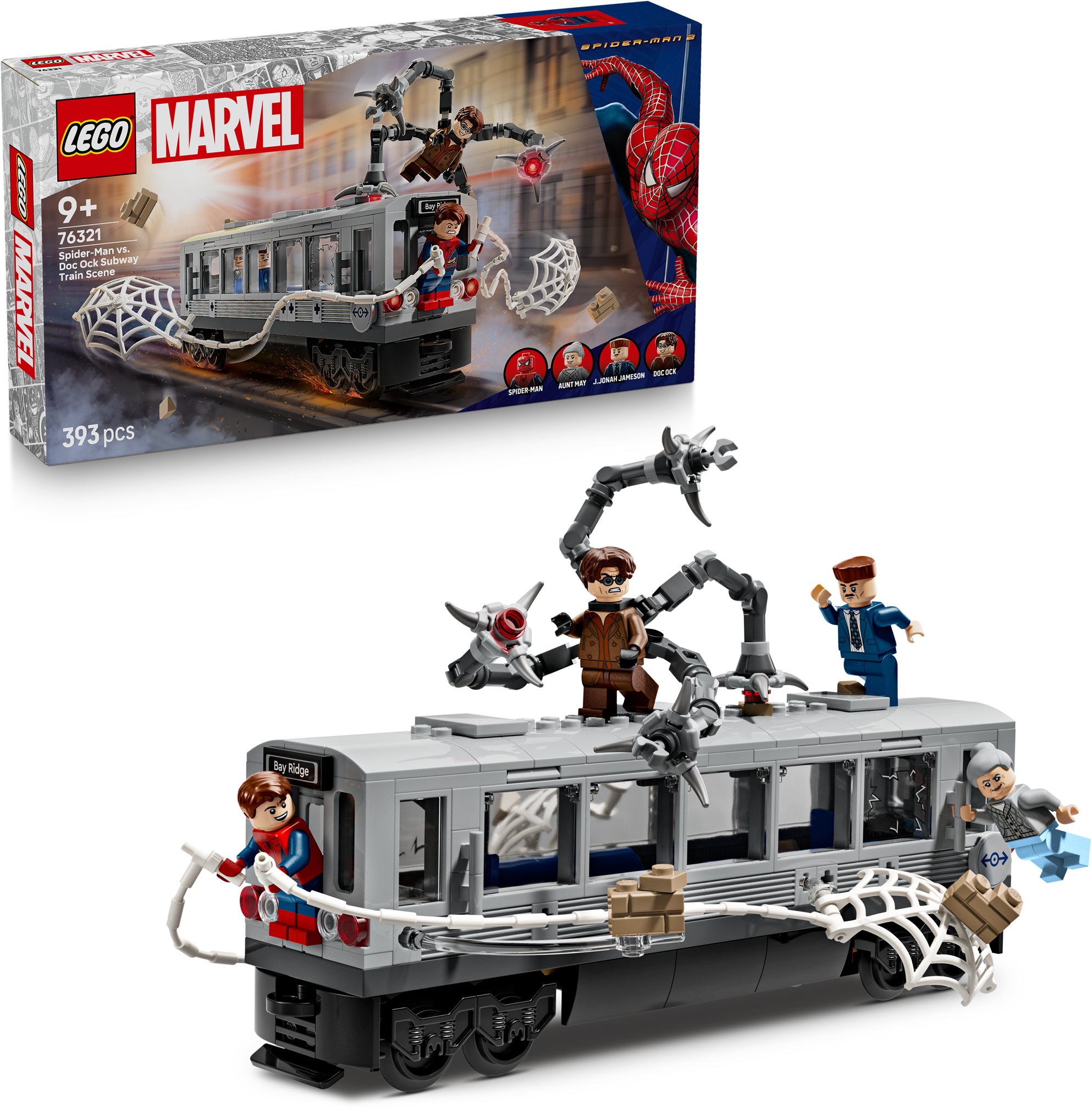 LEGO® Marvel Pókember és Doc Ock csatája a metrókocsiban 76321