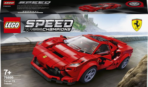  LEGO Speed Champions 76895 Ferrari F8 Tributo Toy Cars for  Kids, Building Kit Featuring Minifigure (275 Pieces) : Toys & Games