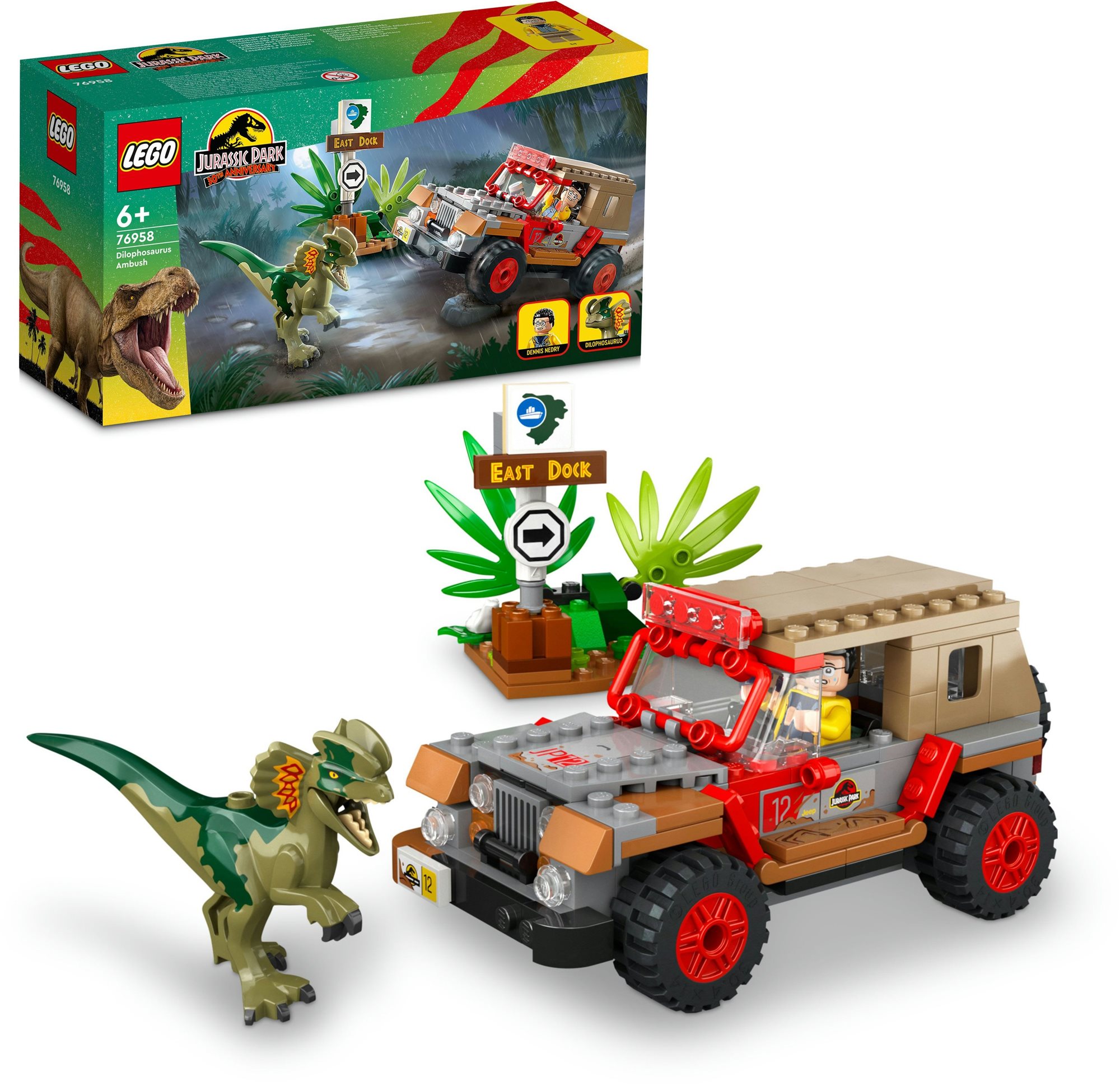 Lego jurassic world dilophosaurus hot sale attack