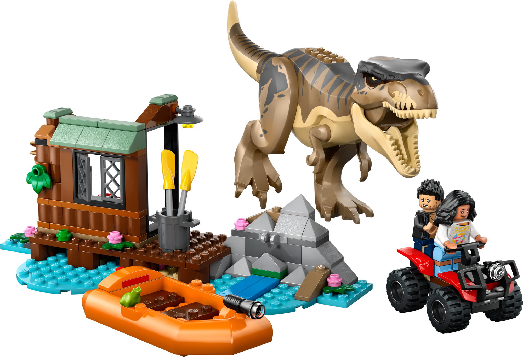 Lego Jurassic Menekülés a folyónál a T-Rex elől