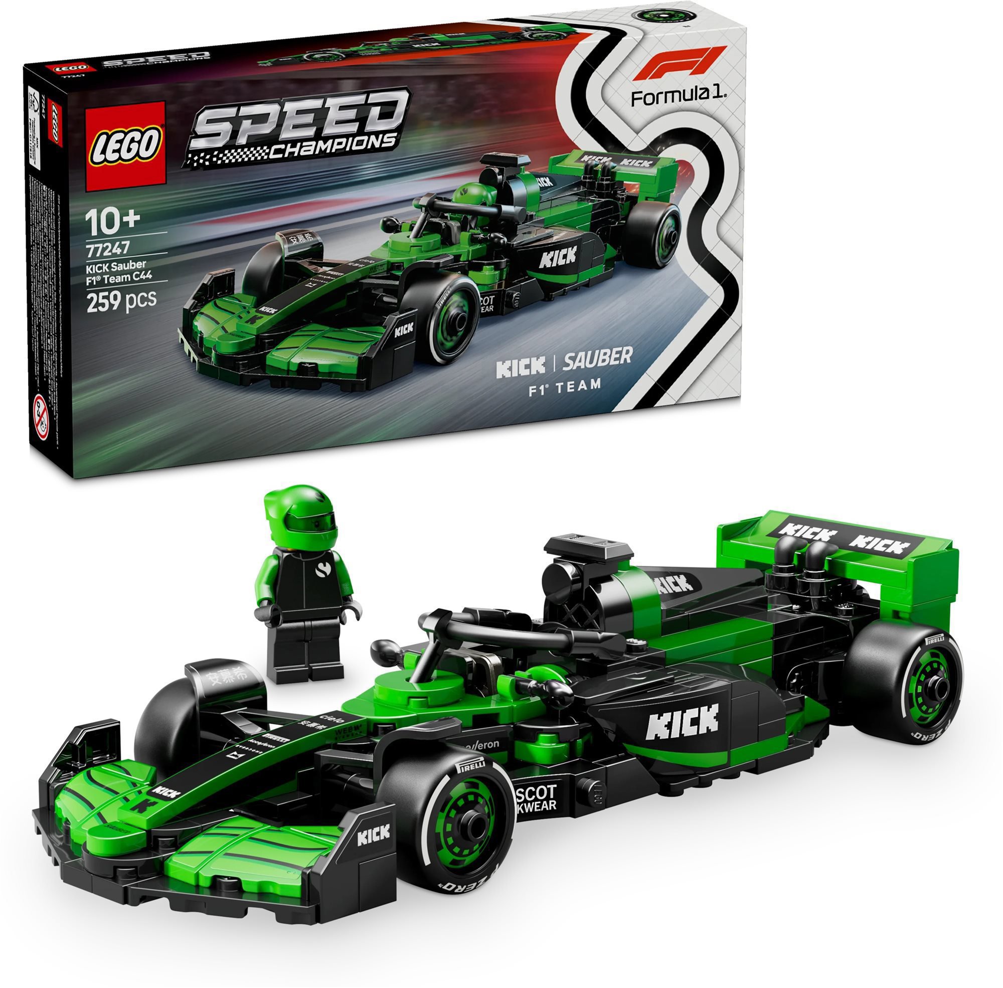 LEGO® Speed Champions KICK Sauber F1® Team C44 versenyautó 77247