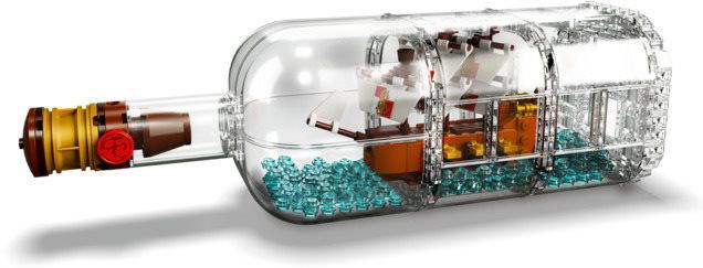 Lego glass cheap bottle ship