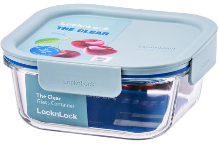 LocknLock "CLEAR" square jar 0,75 l mint - Storage Jar - Main image