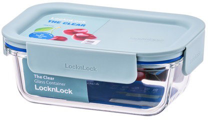 LocknLock "CLEAR" rectangular jar 0,38 l mint - Storage Jar - Main image
