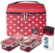 Lock&Lock Lunch Box - red - set of 3pcs - Food Container Set