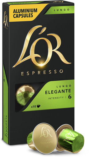 L'OR Lungo Elegante 10pcs Aluminium Capsules - Kávové kapsle - Main image