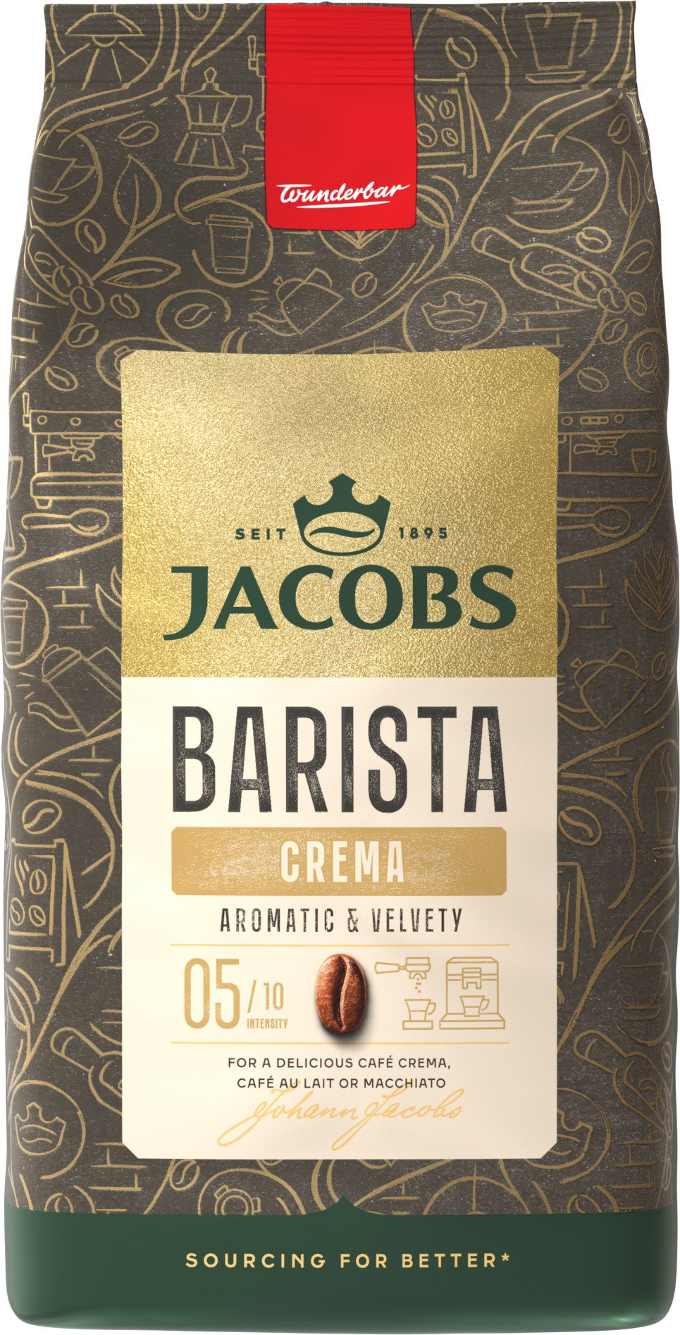 Jacobs Barista Crema, szemes, 1000g