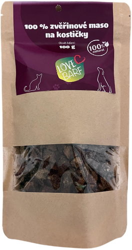 Love BARF Venison cubes 150 g - Dog Treats - Main image