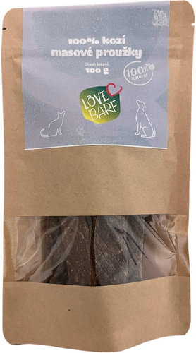 Love BARF Goat strips 100 g - Dog Treats - Main image