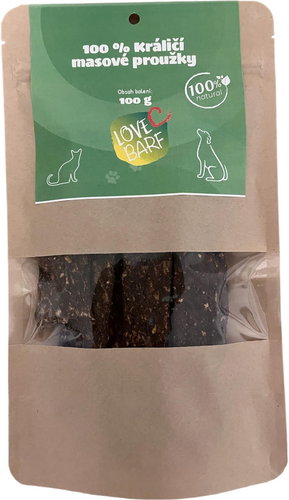 Love BARF Rabbit strips 100 g - Dog Treats - Main image