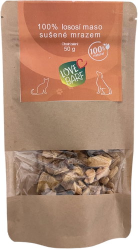 Love BARF Freeze dried salmon meat 50 g - Dog Treats - Main image