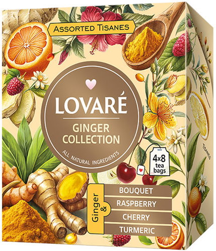 LOVARÉ Ginger collection 57,6 g (32 sachets, tea collection) - Tea - Main image