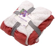 TEXTILOMANIA Red fleece blanket with lamb 150 × 200 cm - Blanket