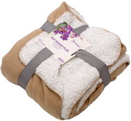 TEXTILOMANIA Beige fleece blanket with lamb 150 × 200 cm - Blanket