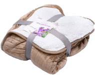 TEXTILOMANIA Luxury brown lambskin blanket made of micro plush with pattern 180 × 200 cm - Blanket