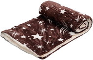 TEXTILOMANIA Luxury brown lambskin blanket made of microfleece Night sky 150 × 200 cm - Blanket