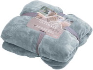 TEXTILOMANIA Luxury grey-blue lambskin blanket made of microfleece 150 × 200 cm - Blanket