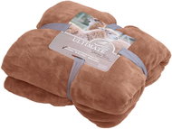 TEXTILOMANIA Luxury brown-orange lambskin blanket made of microplush 150 × 200 cm - Blanket