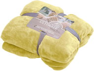TEXTILOMANIA Luxury yellow lambskin blanket made of microfleece 150 × 200 cm - Blanket
