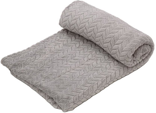 TEXTILOMANIA Light grey micro plush blanket Delora 150 × 200 cm - Blanket - Main image