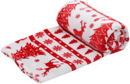 TEXTILOMANIE Red and white Christmas micro plush blanket 200 × 230 cm - Blanket