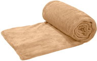 TEXTILOMANIA Beige micro plush blanket Violet 180 × 200 cm - Blanket