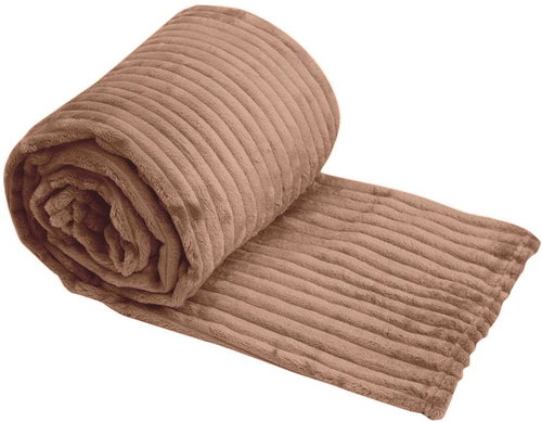 TEXTILOMANIE Premium microflannel blanket 160 × 200 cm dark brown - Blanket - Main image