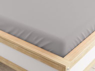 TEXTILOMANIE Jersey sheet Micro light grey 180 × 200 cm - Bedsheet