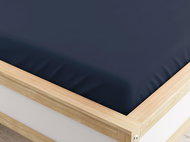 TEXTILOMANIE Stretch microfiber sheet dark blue 160 × 200 cm - Bedsheet