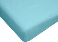TEXTILOMANIE Crepe sheet turquoise 200 × 220 cm - Bedsheet
