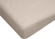 TEXTILOMANIE Crepe sheet beige 200 × 220 cm - Bedsheet