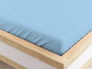 TEXTILOMANIE Jersey sheet Micro light blue 180 × 200 cm - Bedsheet