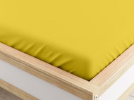 TEXTILOMANIE Jersey sheet Micro yellow 180 × 200 cm - Bedsheet
