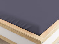 TEXTILOMANIE Jersey sheet Micro dark grey 180 × 200 cm - Bedsheet