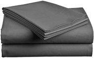 TEXTILOMANIE Cotton sheet Lux dark grey 140 × 230 cm - Bedsheet