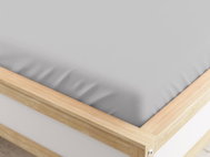 TEXTILOMANIE Stretch microfiber sheet light grey 90 × 200 cm - Bedsheet