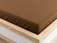 TEXTILOMANIE Stretch microfiber sheet dark brown 90 × 200 cm - Bedsheet