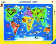Ravensburger Mapa sveta so zvieratami - Puzzle