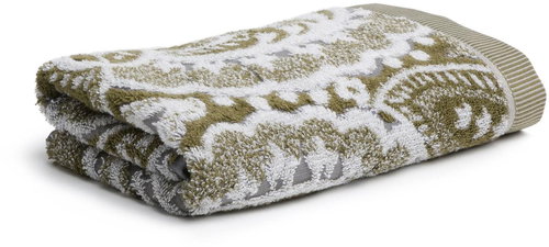 Möve Ethno Allover 80 × 150 cm olive - Bath Towel - Main image