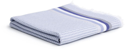 Möve Summer Piquée 90 × 180 cm bílo modrá - Bath Towel - Main image