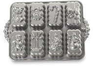NORDIC WARE Silver mould for eight small Christmas cakes - Baking Mould