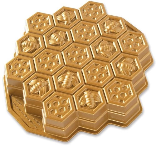 NW Form Honeycomb 10 cup gold - Baking Mould - Main image
